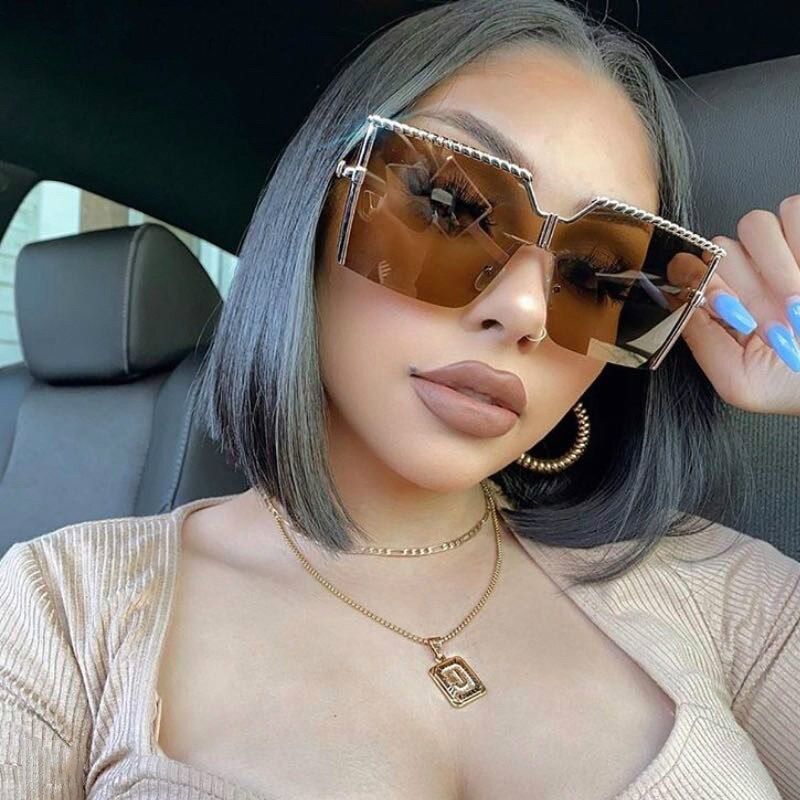 Frameless conjoined marine windproof sunglasses