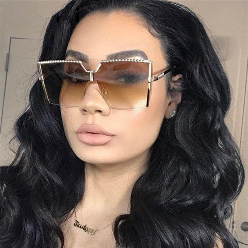 Frameless conjoined marine windproof sunglasses