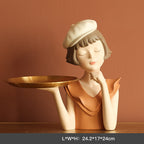 Balloon Girl Porch Key Storage Ornaments Decorative Tray