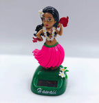 Solar Swing Hawaiian Girl Car Accessories