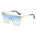 European And American Square Pair Sunglasses One-piece Lens