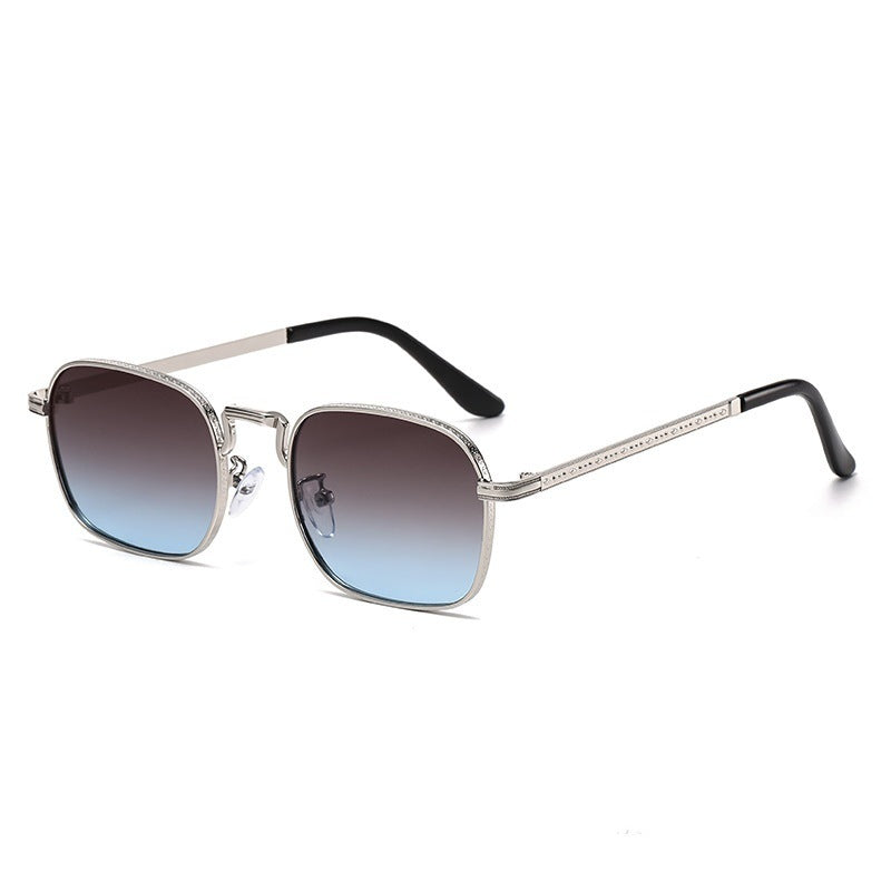 Internet-famous Sunglasses Men's And Women's Korean-style Square Oval