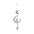 Zircon Navel Ring Navel Nail Piercing Jewelry