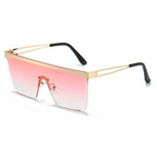 European And American Square Pair Sunglasses One-piece Lens