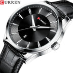CURREN Quartz Watches for Men Leather Strap