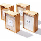 Household Bamboo Sliding Cover Grain Storage Box