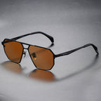 Pure Titanium Polarized Driving Polygon UV-proof Sunglasses