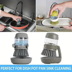Automatic Liquid Adding Cleaning Brush Multifunctional Kitchen Pot Washing Brush