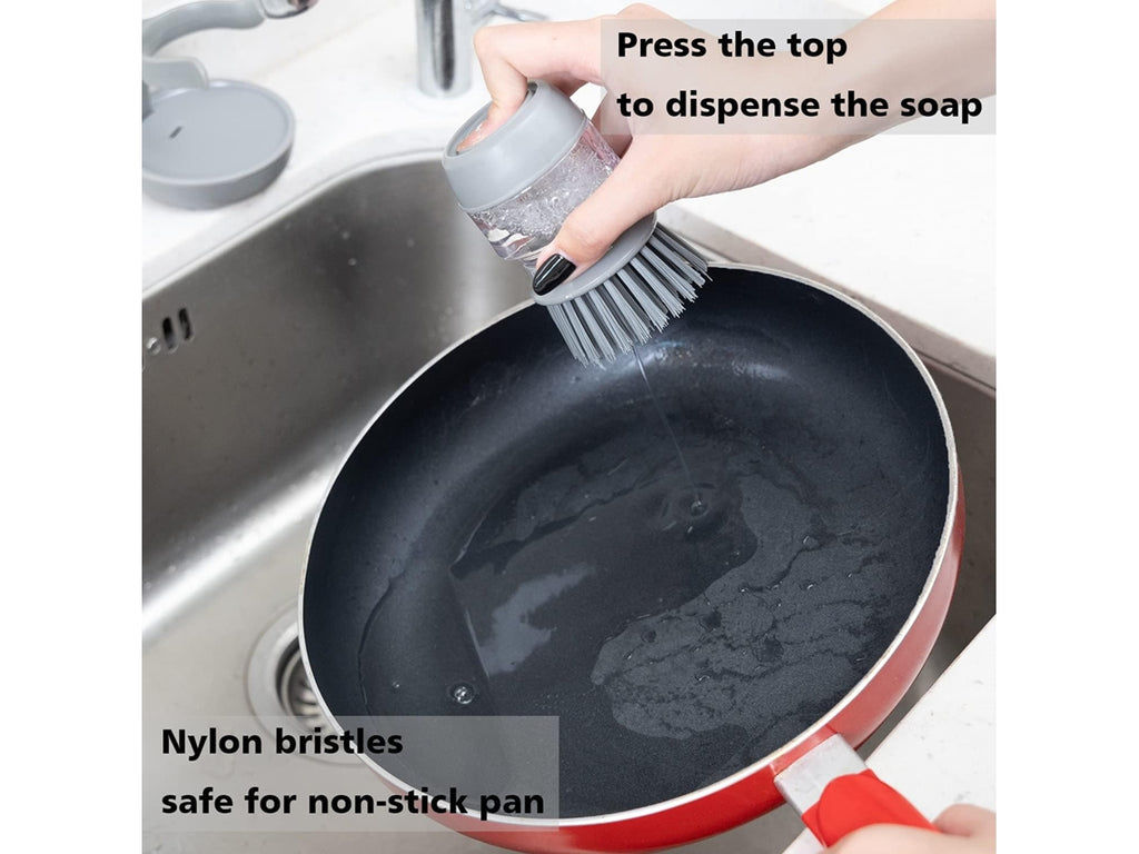 Automatic Liquid Adding Cleaning Brush Multifunctional Kitchen Pot Washing Brush