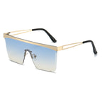 European And American Square Pair Sunglasses One-piece Lens