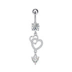Zircon Navel Ring Navel Nail Piercing Jewelry